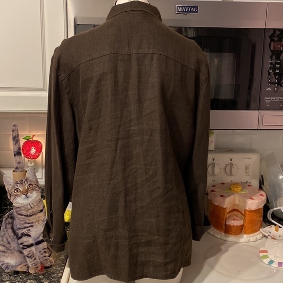 X womens Chico’s casual snap down front long sleeve regular size shirt size 3 - Picture 2 of 3